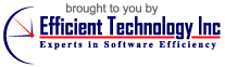 brought to you by Effecient Technology Inc - Experts in Software Efficiency