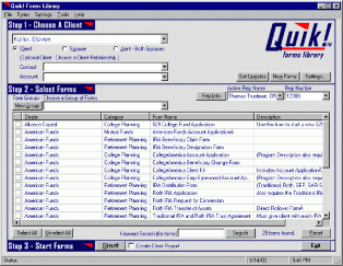 Quik! Forms Library software